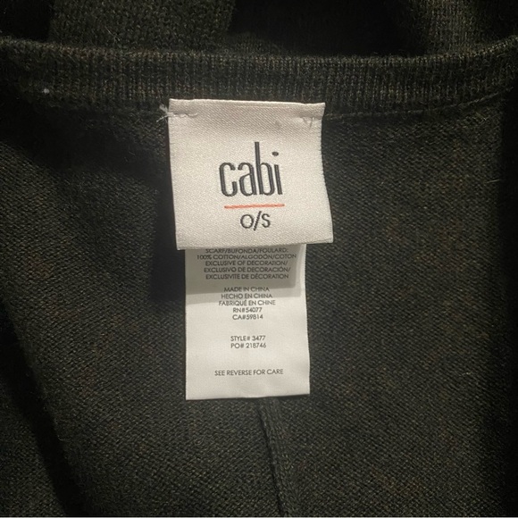 Cabi Majestic Wrap Brownish Green 3477 Cape Poncho Sweater Knit Casual - Picture 5 of 6